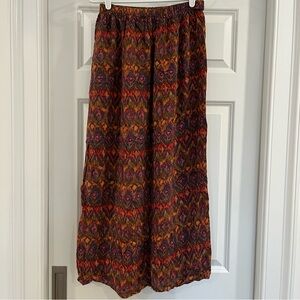 Colorful Patterned Maxi Skirt